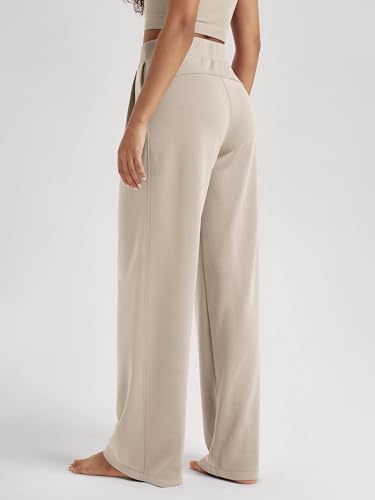 Image of ODODOS Modal Soft Wide Leg Pants for Women High Waist Casual Relaxed Pants with Pockets-27 /29 inch / 31 inch Inseam