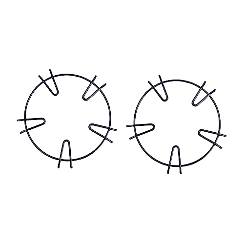 Unomor 2Pcs Nonslip Gas Stove Rack for Cooking Enamel Kitchen Accessory for Pots and Pans Steady Support for Wok and Cookware