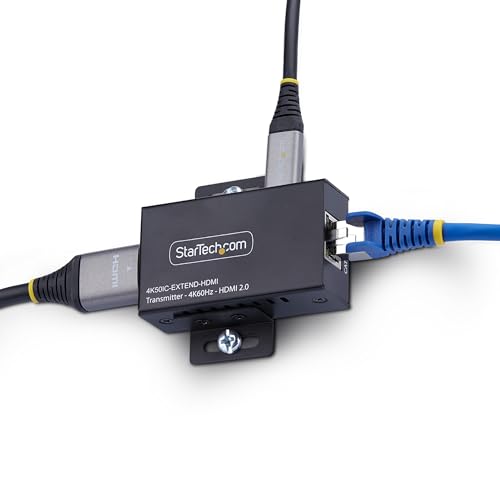 Image of StarTech.com HDMI Extender Over CAT5e /CAT6, 4K 60Hz, Up to 200ft (60m), Transmitter and Receiver Kit, Power Over Cable