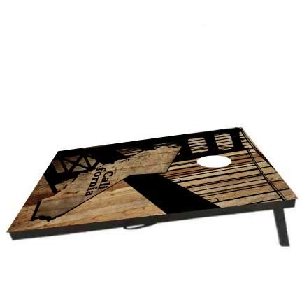 VictoryStore Cornhole Games - State of California Cornhole Bag Toss Game - California Bag Toss