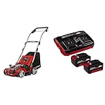 Einhell Akku-Vertikutierer-Lüfter GE-SA 36/35 Li Power X-Change (36 V, Brushless, 35cm Messerwalze, 28L Fangsack, einstellbare Arbeitstiefe, inkl. 2x 4,0 Ah Akku und Twincharger)
