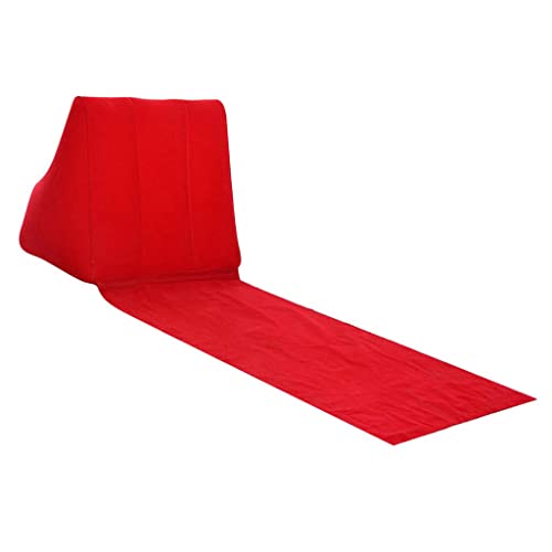 Inflatable Beach Loungers Back Support Cushion Chair for Festival Camping Trips - Weight, Compact & Comfortable - Perfect for Outdoor Activities - for Travel & Home Use - red