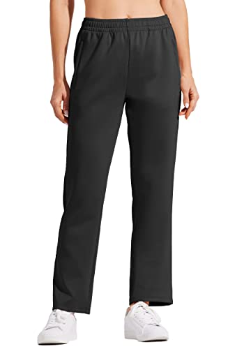 Willit Women's Track Pants Warm Up Athletic Running Sweatpants Sports Training Pants Straight Leg With Zipper Pockets Black L #TOP1