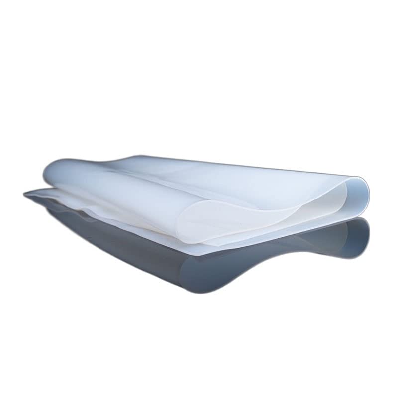 1Pc Silicone Rubber Sheet 500 * 500mm Heat-Resistant Plate Translucent Mat Black/White Thickness 0.5/1/1.5/2/3/4/5mm(White 500x500mm(1Pc),0.5mm)