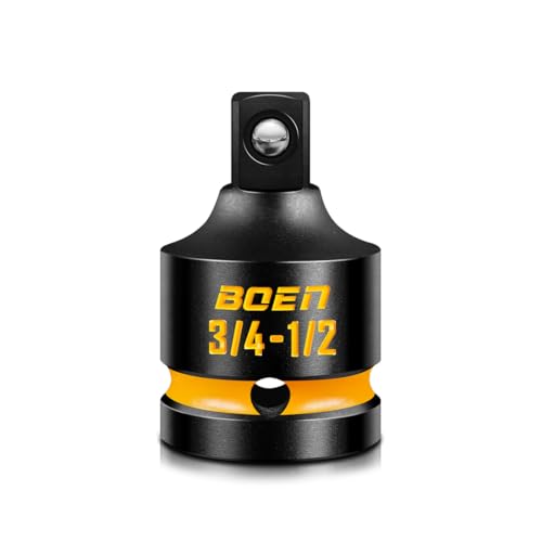 boen PRO 3/4 F to 1/2 M Impact Socket Reducer Impact Driver Conversions for Impact Wrench CR-MO Steel Embossed and Painted Marking