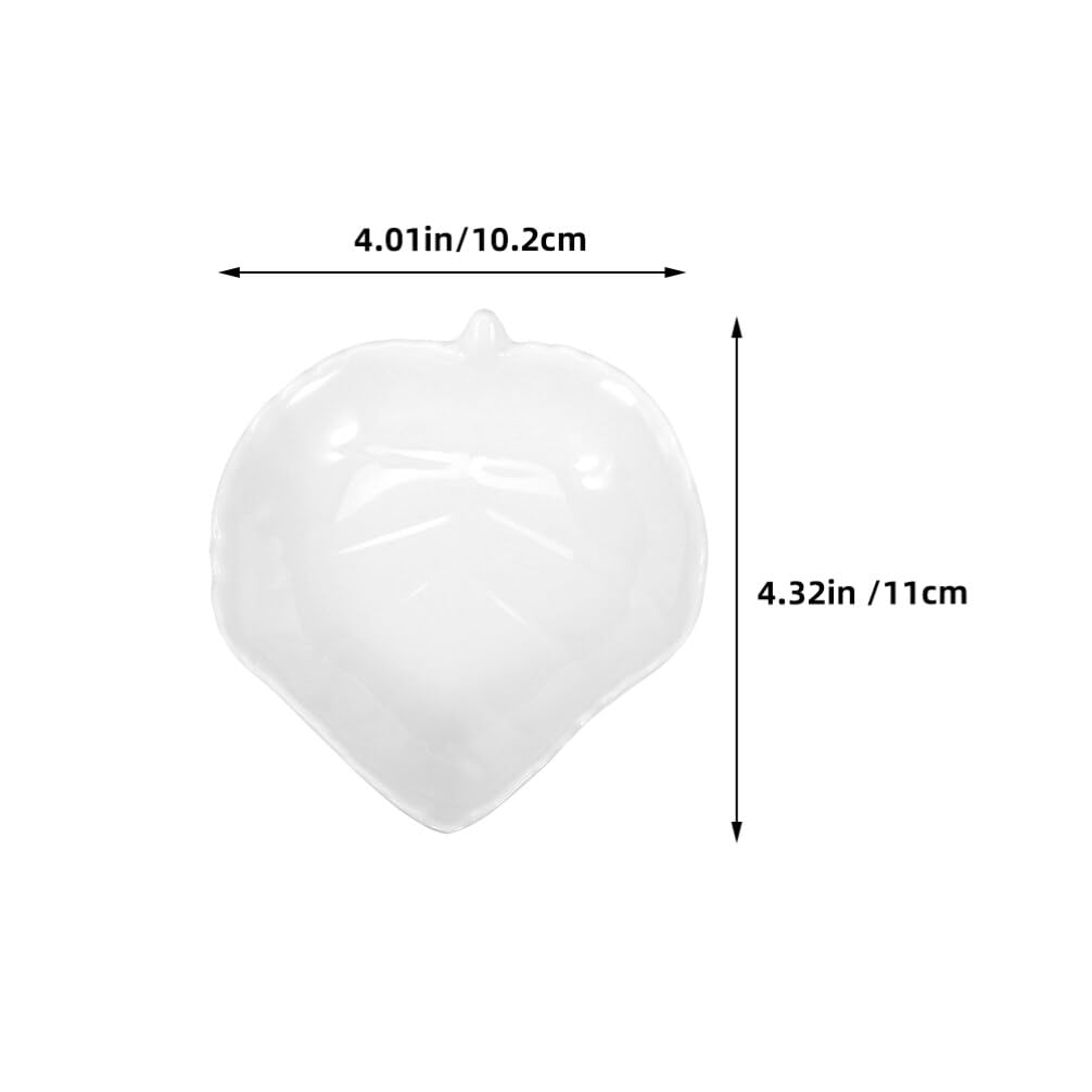Cabilock 2pcs Leaf Shape Ceramic Sauce Dish Seasoning Dish Sushi Dipping Bowl Appetizer Plate Dessert Plate Soy Sauce Platter Snack Dish Sides Dish