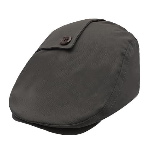 Image of ZLYC Men Cotton Flat Cap Summer Scally Ivy Gatsby Newsboy Beret Driver Cabbie Hunting Hat