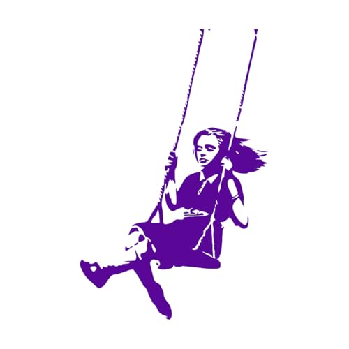 Balançoire Fille Autocollant Mural Pépinière Chambre D'enfants Graffitti Rue Culture Sticker Chambre Vinyle Petit - 36x56 cm