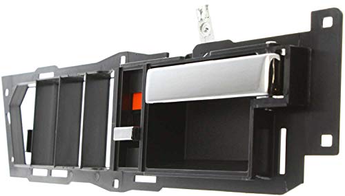 Evan Fischer Interior Front Door Handle Right Compatible With C/K Full Size P/U 90-94/Kodiak 95-02 Black W/Case And Chrme Lever #TOP1