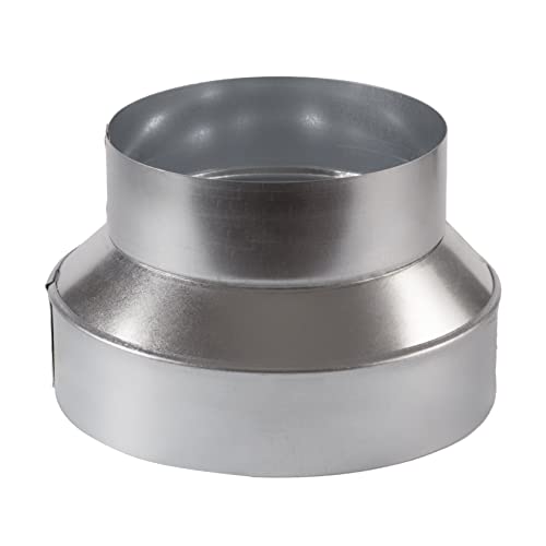 8 Inch To 6 Inch Hvac Duct Reducer & Increaser - Galvanized Sheet Metal Ducting Connector For Airflow, Heating, Cooling, & Air Ventilation System Extra Strength And Fittings #TOP15