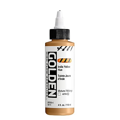 GOLDEN High Flow Acrylics, India Yellow Hue, 4 fl. oz.
