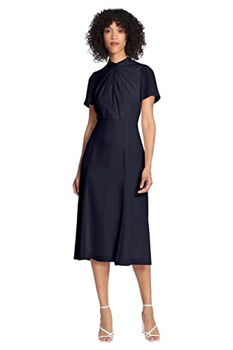 Maggy London Women's Sophisticated Twist Neck Detail Dress Workwear Office Career Occasion Event Guest of