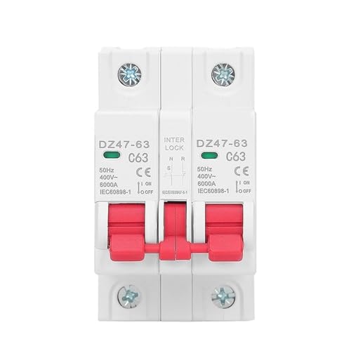 Inverseur de source 1P+1P 25A rail DIN : interrupteur de transfert double alimentation MCB