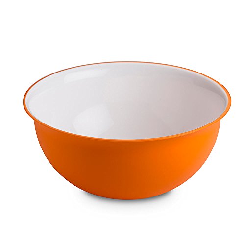 omada Design Ensaladera de 3.5 litros, Medidas: 26.5 x h 12 cm Blanco interior, coloreado en el exterior, en plástico y antibacteriano, Adecuado para MICROONDAS e irrompible, para cocina.