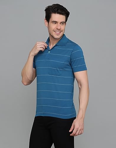 Image of INKKR Striped Polo Neck T-Shirt Dora Combo