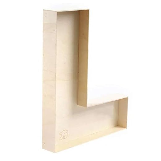 Buzón rellenable hecho a mano L, con forma de letra rellenable