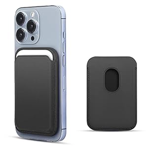 WALLFID Leder Wallet mit MagSafe,Kompatibel mit iPhone 17/16/15/14/13/12 Pro/Max/Plus/Mini,RFID-Kart... mit MagSafe Magnet (Schwarz)