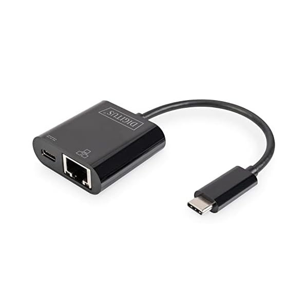 Digitus DN-3027 USB Type-C Gigabit Ethernet Adapter with Power Delivery Support