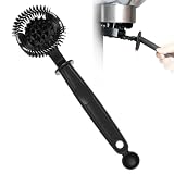 Cepillo portafiltros, cepillo de limpieza extraíble para grupos de preparación, cepillo para cafeteras espresso, elimina aceites y residuos de café (negro, 51 mm)