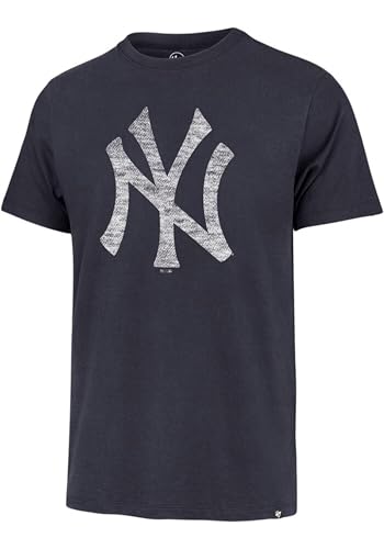 Image of 47 Brand MLB Men's Team Color Distressed Imprint Primary Logo Short Sleeve Baseball T-Shirt