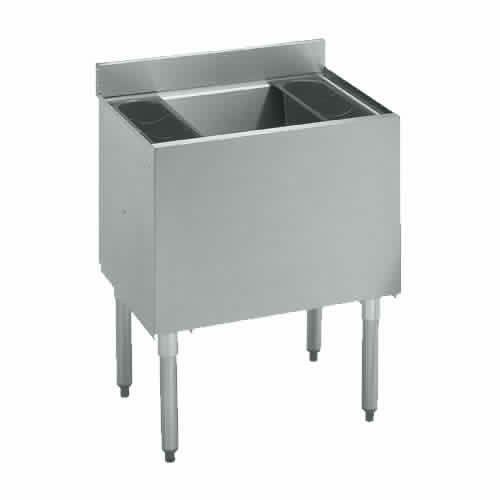 Krowne Metal 18-24DP 1800 Series Underbar Ice Bin/Cocktail Unit 24"W x 18.5"D 100 lb Capacity