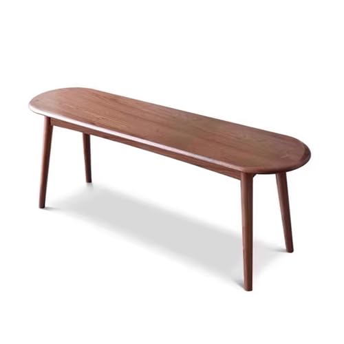 Banco de entrada de madera con esquinas redondeadas, versátil mesa de madera maciza para uso en interiores y exteriores, perfecto para patio, parque, porche, césped o mesa auxiliar de dormitorio