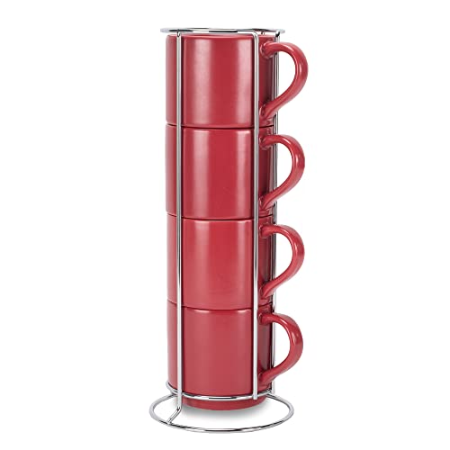 Nat & Jules Red Stoneware Mug Set