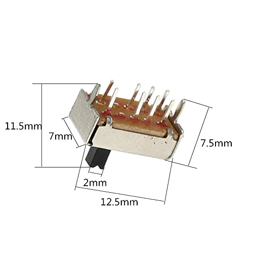 PAKMEZ 1000 PZ SS23D07 8 Pin 3 Posizione 2P3T Interruttore A Levetta Doppio Interruttore Scorrevole Verticale Lunghezza Maniglia 5 MM Staffa