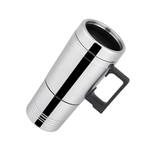 Image of 12V /24V 300ml Car Electric Heating Mug Warmer with Solid Stainless Steel Interior Keep Beverage Coffee Warmer for Travel for Car Power Supply (24V)
