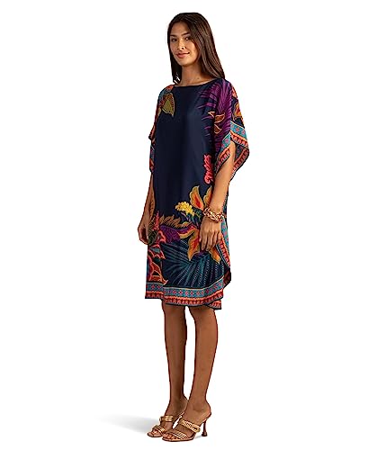 Image of Trina Turk Womens Printed Silk CaftanDress