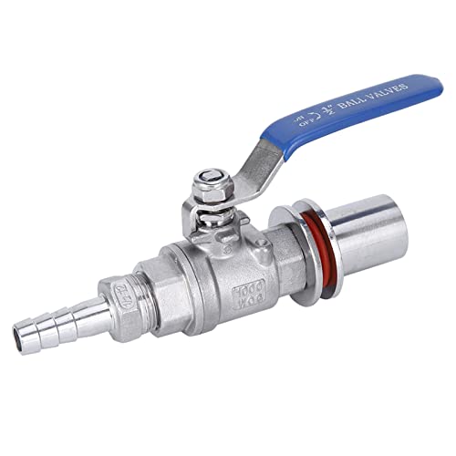 La Mejor Lista de Hervidores para la fabricación de cerveza . 50 Válvula de Bola de 1/2 Pulgada de Rosca Hembra de Acero Inoxidable de Alta Dureza, Resistente y Duradera para Hervidor de Cerveza, Fácil Instalación, No Requiere Soldadura,