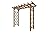 Vita Heartwood Grande Cedar Arbor, Golden Brown, FSC, Wood, 85 inch L x 26 inch W x 89 inch H, Opening Width 78 inches, Garden Décor Shade Arch, VA68898