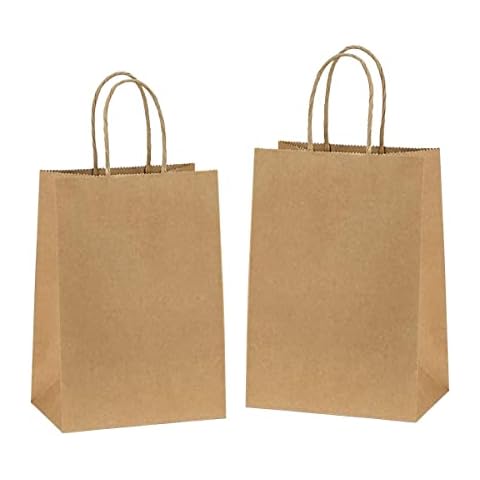 25 Bolsas de Papel Kraft Marrón con Asas Trenzadas Cover