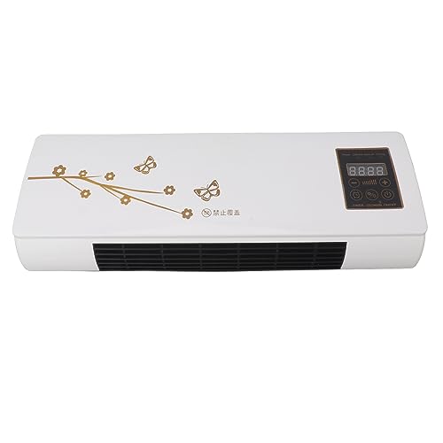 TOPINCN Wall Mounted Air Conditioner, Small Cooling and Heating Air Conditioner with Remote Control, Household Wall Hanging Air Conditioner Bathroom Air Conditioning Hot Fan (US Plug 110V)