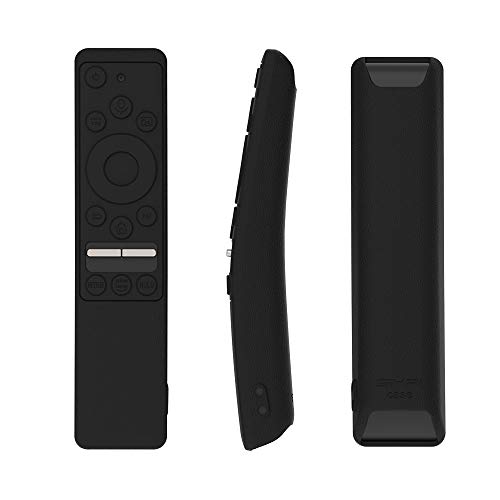 Image of Oboe Sikai Silicone Case Compatible with Samsung BN59-01312A QLED 8K 4K Smart TV Remote Shockproof Full Wrap Protective Remote Cover Skin-Friendly Anti-Slip Anti-Lost with Remote Loop (Black-Black)