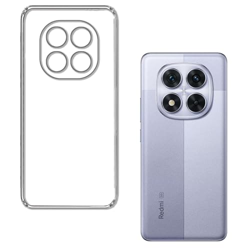 Image of Amazon Brand - Solimo Silicone Shockproof Crystal Clear Back Cover Case for Redmi Note 14 Pro 5G | 360 Degree Protection | Protective Design | Transparent Back Cover for Redmi Note 14 Pro 5G