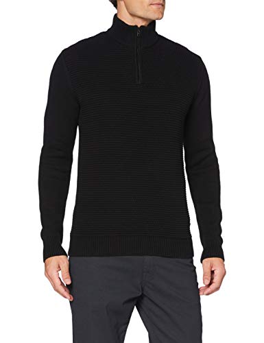 Wrangler Half Zip Knit Maglione, Black, XXL Uomo