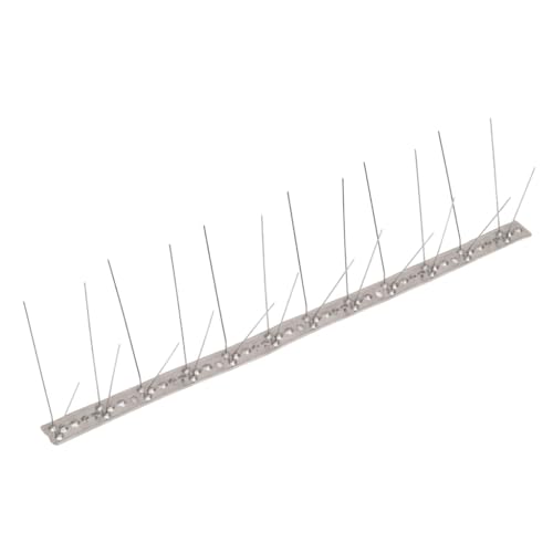 vidaXL 20x Set de 4 Hileras de Pinchos contra Pájaros y Palomas Aves Gatos Mapaches Púas para Controlar Plagas Antipájaros Antipalomas Jardín Casa 10m