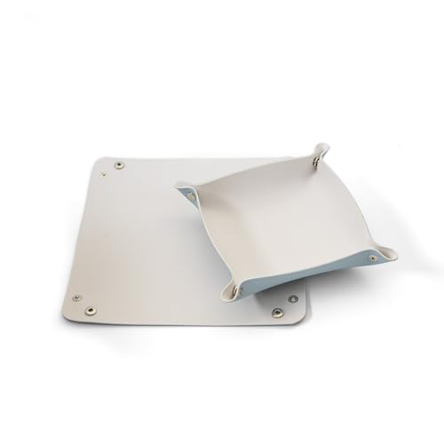 Image of Bellblock Large Extended Desk Mat /Mouse Pad /Gaming Mouse Pad | Vegan PU Leather | Anti-Skid, Non-Skid, Reversible Splash-Proof | Blue & Tan | 90cm x 45cm (Pack of 1) (DM4, 60 x 30cm Combo)