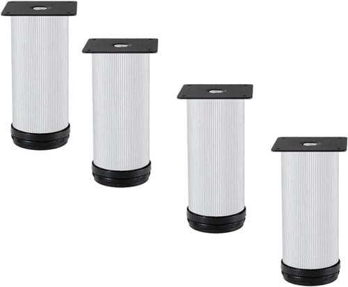Pieds de canapé inox réglables 25cm pour meuble TV et table basse, Lot de 4