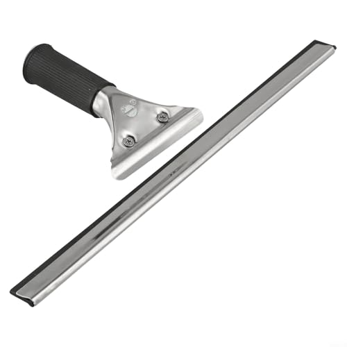 Herramienta de limpieza de vidrio de acero inoxidable para mantenimiento sin esfuerzo para ducha y azulejos (35 cm)