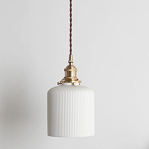 Mini lámpara colgante E27 de techo plisada moderna NAMFHZW para iluminación de mesa de isla