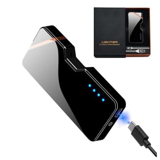 Gohytal Mechero Electrico para Hombre, USB Encendedor Electrico Recargable Mechero USB de Inducción Electrónica sin Llama Prueba de Viento Regalo de Cumpleaños Originales para Hombre/Mujer/Papa/Marido
