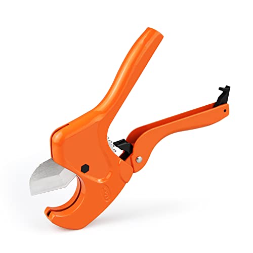 Cortador de tubo e tubos YIYITOOLS para cortar mangueiras de plástico O.D. PEX, PVC e PPR e tubos de encanamento de até 4,5 cm, cortador de tubos, 42 mm, 3,8 cm