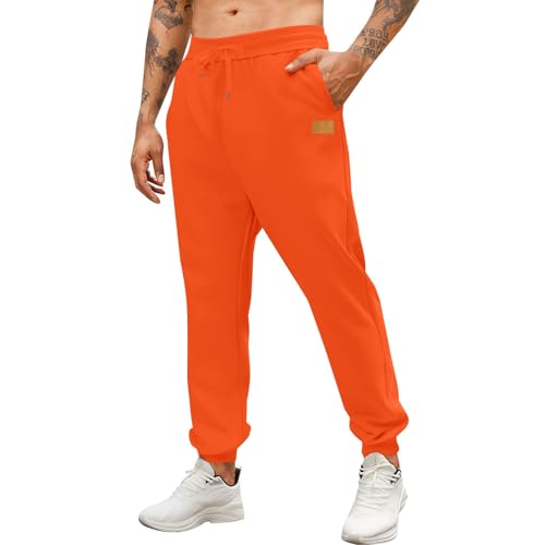 Men's Drawstring Waist Sweatpants Breathable Joggers Fleece Pants Tapered Bottom Workout Sweatpants with Pockets Pants