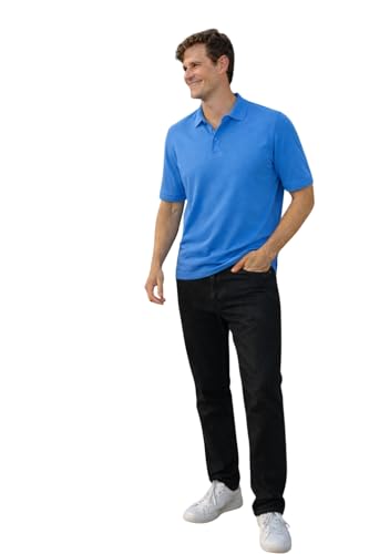 Image of Louis Philippe Men's Slim Fit Stretch Fabric for Comfort Premium Wash Aesthetic Authentic Twill and Durable Jeans