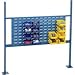 Risers with 48" Workbench Louver Panel Blue