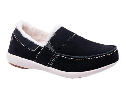 Spenco Women's Fiesta Cozy Slip-On,Black, 5.5 Medium