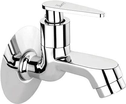 Floyd 101 Arrow Short Body Quarter Turn 100% Brass Made Bib Cock C.P Fittings Bib Tap Bathroom Tap Washing Tap Kitchen Sink Tap(with Foam Flow Aerator) Bib Tap Faucet (Wall Mount Installation Type)