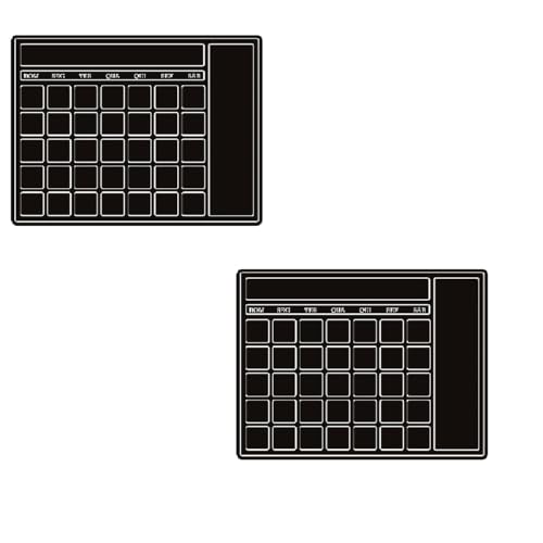 2 Lousas Calendário Adesivo Quadro Planner Mensal Semanal